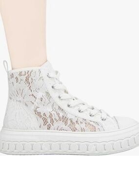 BCBGeneration Renda Lace High-Top Sneakers
